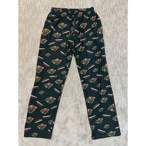 MN Wild Adult Medium Sideline Apparel Pajama Pants Green